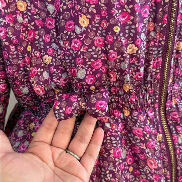 LoveShackFancy Modena Puffer Quilted Floral Print Jacket Size Small NWOT